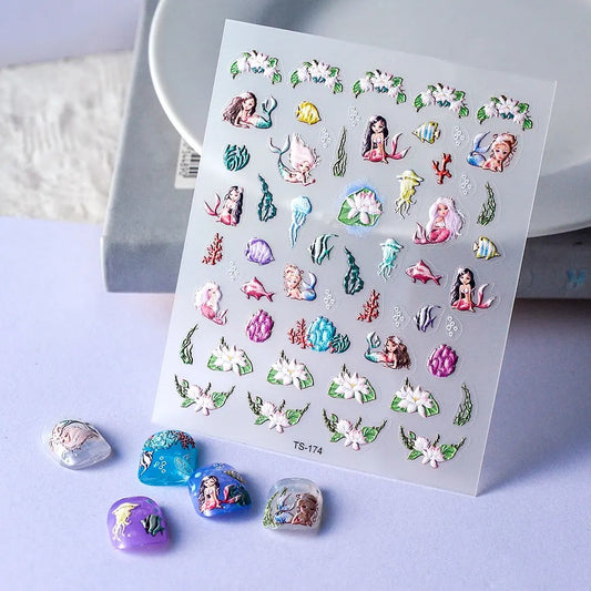 Magical Mermaid 5D Nail Art Stickers