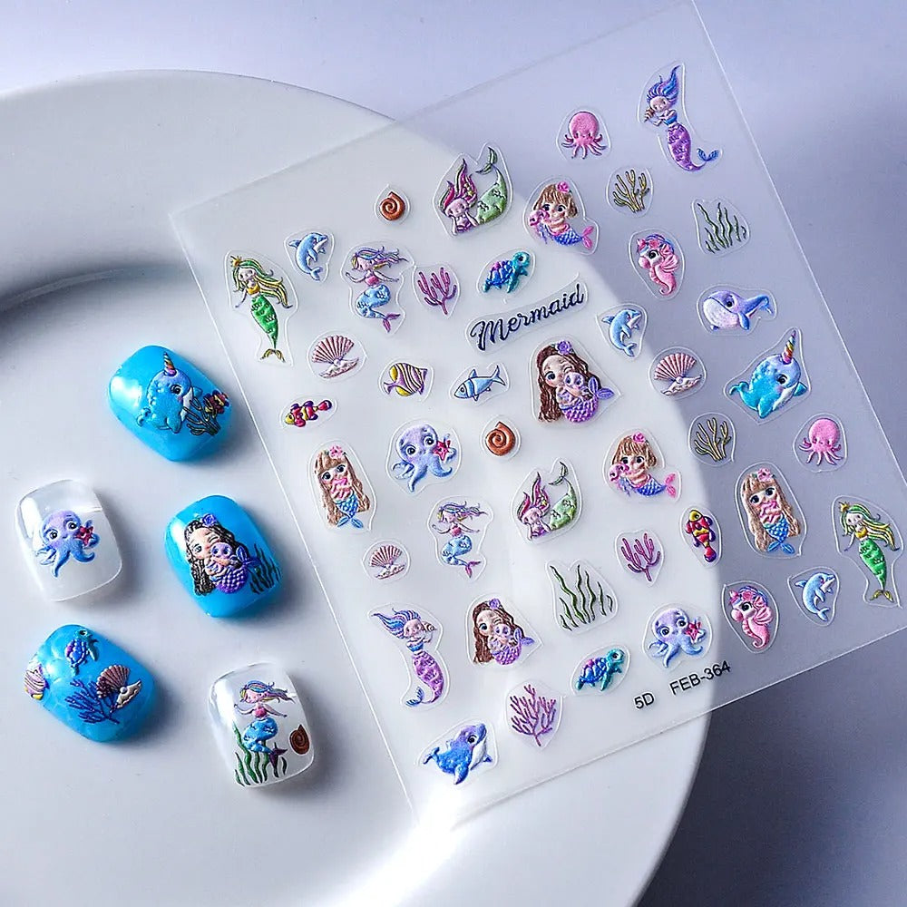 Magical Mermaid 5D Nail Art Stickers