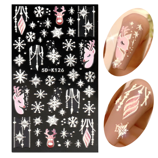 Sparkling Winter Night Nail Stickers