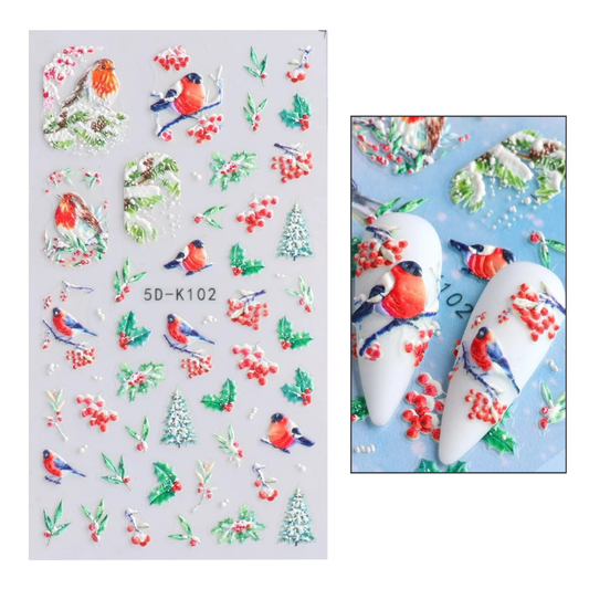 Winter Wonderland Bird Stickers